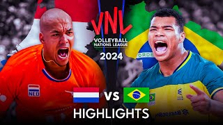 🇧🇷 BRAZIL vs NETHERLANDS 🇳🇱  Highlights  Mens VNL 2024 [upl. by Isabelle]