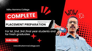 Complete Placement Preparation Masterclass 10  New Launch from INC IdhuNammaCollege 🚀 [upl. by Ecnadnak659]