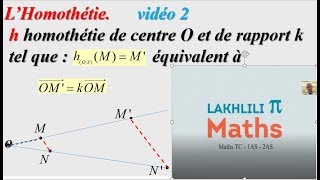 Transformations  4  Lhomothétie  vidéo2 Exercices TCS [upl. by Omrellug]