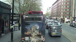 London Bus Route 91 Trafalgar Square to Crouch end FULL VISUAL [upl. by Chad]