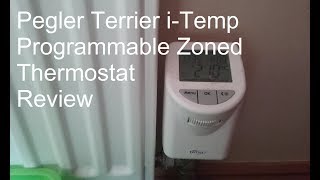 Pegler Terrier iTemp programmable Zoned Radiator Thermostat Review [upl. by Castle397]