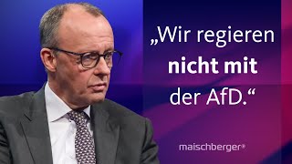 Was plant die CDU für Deutschland Kanzlerkandidat Friedrich Merz im Gespräch  maischberger [upl. by Ahsiekram]