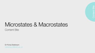 Microstates and macrostates [upl. by Esinek]