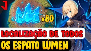 LOCALIZAÇÃO DE TODOS OS ESPATO LÚMEN E MINÉRIO LÚMEN CRISTAIS DE LUZ GENSHIN IMPACT [upl. by Groh]