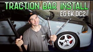 DIY Traction Bar Install 9200 Civic 9401 Integra [upl. by Tildie606]