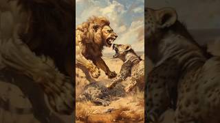 Lion vs Hyena Wild Showdown shorts anilmals trending [upl. by Assirialc119]