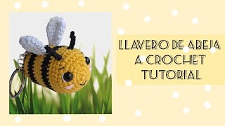 ABEJA A CROCHET  LLAVERO  AMIGURUMI PASO A PASO [upl. by Cacilia]