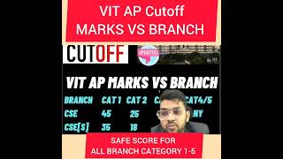 Viteee 2024 marks vs branch  Vit Ap cutoff for all branch amp category vit cutoff viteee [upl. by Amairam]