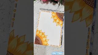 Easy flower Border design shorts art flowers painting diy [upl. by Lectra]