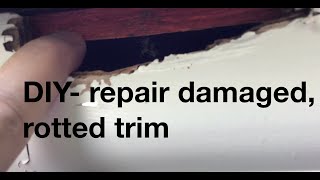 DIY repair of damaged rotted wood under roof using Evercoat formula 27 allpurpose filler [upl. by Ahsiakal]