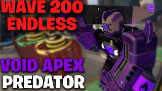 Beating Wave 200 Void Apex Predator Boss Fight  Tower Defense X Roblox [upl. by Anyale]