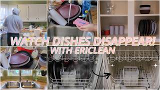 WATCH DISHES SCRUB amp DISAPPEAR  REALTIME  STOPMOTION CLEANING MOTIVATION  ERICLEAN [upl. by Nanji]