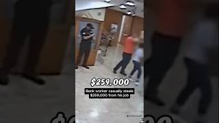 Bank worker casually steals 259000 from his job [upl. by Nosdivad]