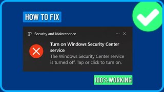 How to Fix Windows Security Center Service is Turned Off or Missing in Windows 1011 [upl. by Asnarepse803]