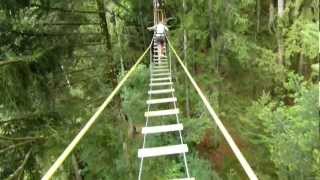 ACCROBRANCHE TALLOIRES BASE NATURE AVENTURE PARCOURS DANS ARBRES TYROLIENNE [upl. by Khan]