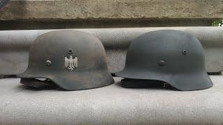 Original WWII German helmet vs Reproduction review [upl. by Lena]