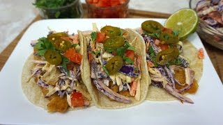 Tacos de Pescado con Ensalada de Col y Chipotle  Mi Cocina Rápida [upl. by Nabois]