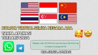 Cara Buat Nomor Virtual Semua Negara  Indo US Malay Terbaru 2024 [upl. by Cuhp]