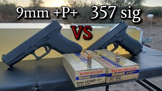 9mm P VS 357 sig Ballistics Gel Test [upl. by Letnuhs]