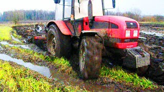 Belarus Mtz 9523 ploughing in various conditions [upl. by Ennyroc748]