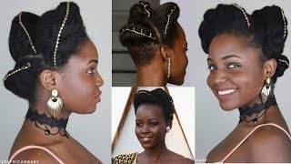 Lupita Nyongo Oscar inspired Amasunzu Hairstyle on 4c Natural Hair ft LottaBody [upl. by Llenrev]