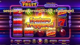 HOTHOT FRUIT ON HOLLYWOODBETS R100 CHALLENGE [upl. by Ardnnaed]