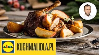 🍗🍏 Chrupiąca kaczka z karmelizowanymi jabłkami  Darek Kuźniak  przepisy Kuchni Lidla [upl. by Gregson]