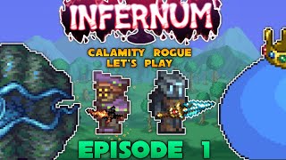 Early PreHardmode  Terraria Calamity Infernum Rogue Lets Play Episode 1 [upl. by Ayikaz487]