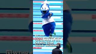 Colts mascot Blue opens the pool at the Olympic Team Trials  Swimming in Indianapolis [upl. by Bora]