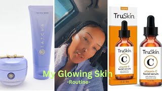 My glowy skin routine  clear skin  Daily Skincare All products  ClaudiaCastly skincareroutine [upl. by Allyce]