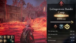 Lolingestone Bandit Camp Bear Mastery Challenge Just Jump in Fire Assassins Creed Valhalla [upl. by Rettke]