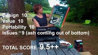 Modern Foldable Portable Charcoal Grill for Camping Review [upl. by Eednam]