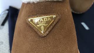 Prada Evolve Genuine Shearling Clog Women [upl. by Andel]