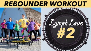 Lymph Love 2 Rebounder Workout Senior Beginner Low Impact Trampoline Rebounding [upl. by Dawes]