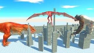 BATTLE ROYALE in destructible old city  Animal Revolt Battle Simulator [upl. by Olumor877]