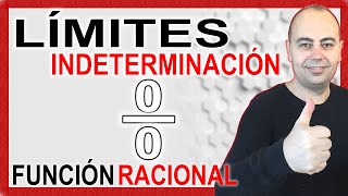 💥LÍMITE CERO ENTRE CERO 💥 Indeterminación 00 💥 Límites con Indeterminaciones Bachillerato 13 [upl. by Hnahk316]