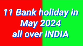 Bank holidays in May 2024  Bank holiday list  youtubecreateapp [upl. by Dobbins]