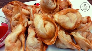 Crispy Fried Wonton Recipe  অনথন রেসিপি  Onthon Recipe in Bangla  Chicken Onthon  Pakerghor [upl. by Idoux317]