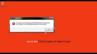 Fix all DLL error  like D3DCompiler dll error [upl. by Bealle]