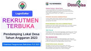 Pendaftaran Pendamping Desa 2023 I rekrutmenpldkemendesagoid [upl. by Euqnomod943]