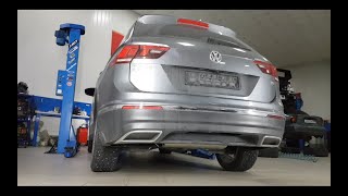 Volkswagen Tiguan  custom exhaust system fabrication sound check [upl. by Hgielime]