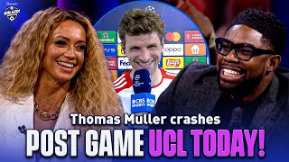 Thomas Muller crashes postgame show with Abdo Henry Carragher amp Richards  UCL Today  CBS Sports [upl. by Trudey]