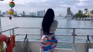 TRY ON HAUL 🏝  MIAMI BOAT RIDE 🛥 [upl. by Akehsyt]