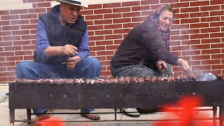 HOW TO COOK BEEF LIVER KEBAB WITH FRESH VEGETABLES LAVASH BREAD [upl. by Maiga]