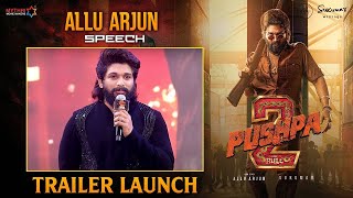 Allu Arjun Speech  Pushpa 2 Trailer Launch Event  Rashmika  Sukumar  Fahadh Faasil  DSP [upl. by Niwrek]