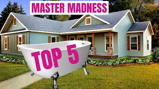 TOP 5 MUST SEE MOBILE HOME MASTER BATHROOMS CHAMPAGNE TASTE ON A BEER BUDGET [upl. by Nwahsak982]