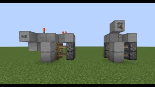 How to make simple 1x2 piston door in Minecraft Levers and buttons [upl. by Enial74]