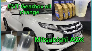 Mitsubishi ASX CVT oil change Automatic gearbox CVT fluid Getriebeöl wechsel CVT [upl. by Lansing]