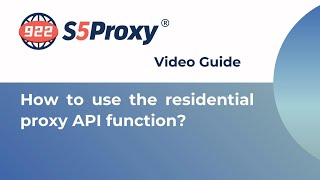 How to use the residential proxy API function [upl. by Yttak496]