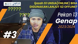 Ijazah S1 Unsia bisa untuk lanjut S2 Offline gak si Informasi Unsia Pekan 13 20232024 Genap [upl. by Karrie693]